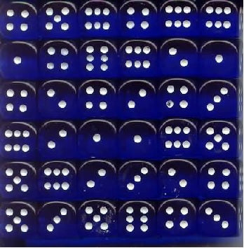 Dices (36D6) - Chessex Translucent (Choose your Color)
