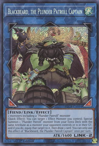 Blackbeard, the Plunder Patroll Captain [BLCR-EN094] Secret Rare 