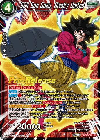 SS4 Son Goku, Rivalry United (BT18-010) [Dawn of the Z-Legends Prerelease Promos] 