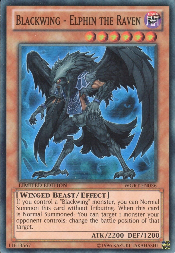 Blackwing - Elphin the Raven [WGRT-EN026] Super Rare