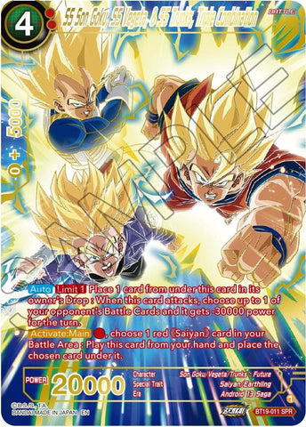SS Son Goku, SS Vegeta, &amp; SS Trunks, Triple Combination (SPR) (BT19-011) [Fighter's Ambition] 