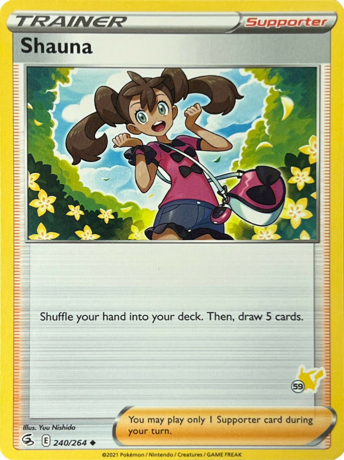 Shauna (240/264) (Pikachu Stamp #59) [Battle Academy 2022]