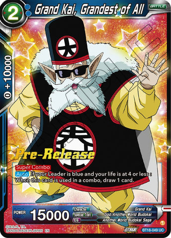 Grand Kai, Grandest of All (BT18-049) [Dawn of the Z-Legends Prerelease Promos] 