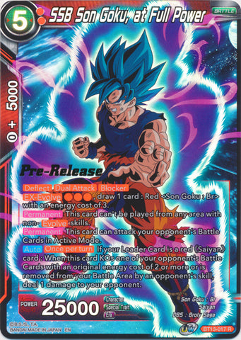 SSB Son Goku, at Full Power (BT13-017) [Supreme Rivalry Prerelease Promos] 