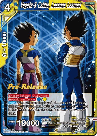 Vegeta & Cabba, Lessons Learned (BT15-147) [Saiyan Showdown Prerelease Promos]