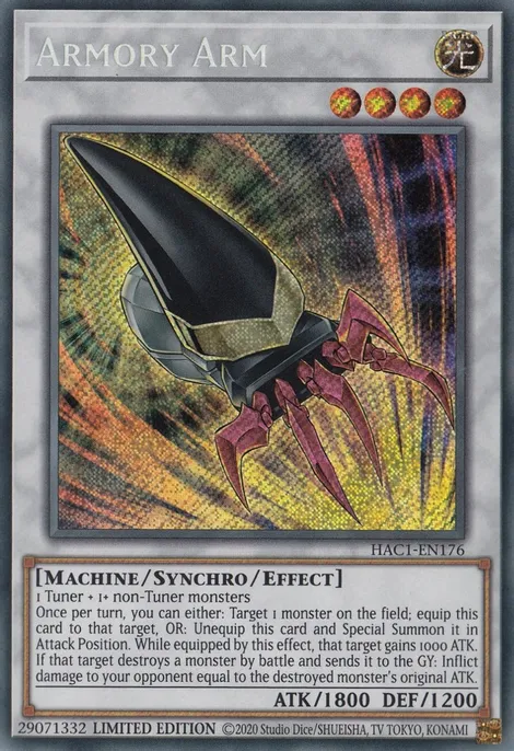 Armory Arm [HAC1-EN176] Secret Rare 