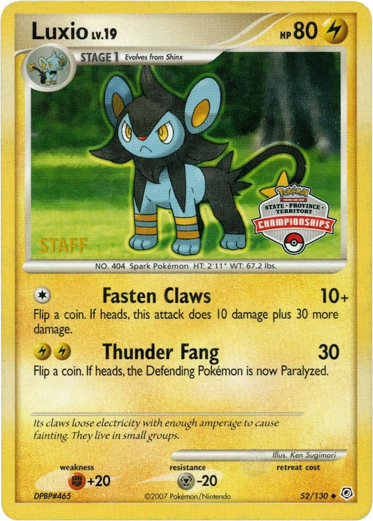 Luxio (52/130) (State Championship Promo) [Diamond & Pearl: Base Set]