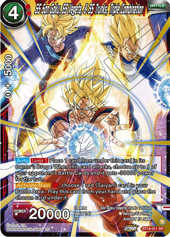 SS Son Goku, SS Vegeta, &amp; SS Trunks, Triple Combination (BT19-011) [Fighter's Ambition] 