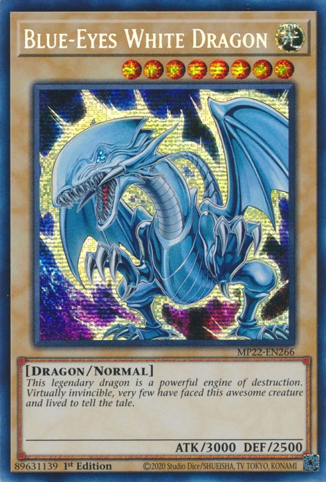 Blue-Eyes White Dragon [MP22-EN266] Prismatic Secret Rare 