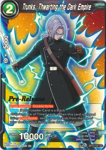 Trunks, Thwarting the Dark Empire (BT13-131) [Supreme Rivalry Prerelease Promos] 