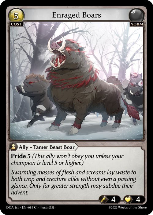 Enraged Boars (084) [Dawn of Ashes: 1st Edition] 