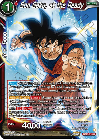 Son Goku, at the Ready (BT19-010) [Fighter's Ambition] 