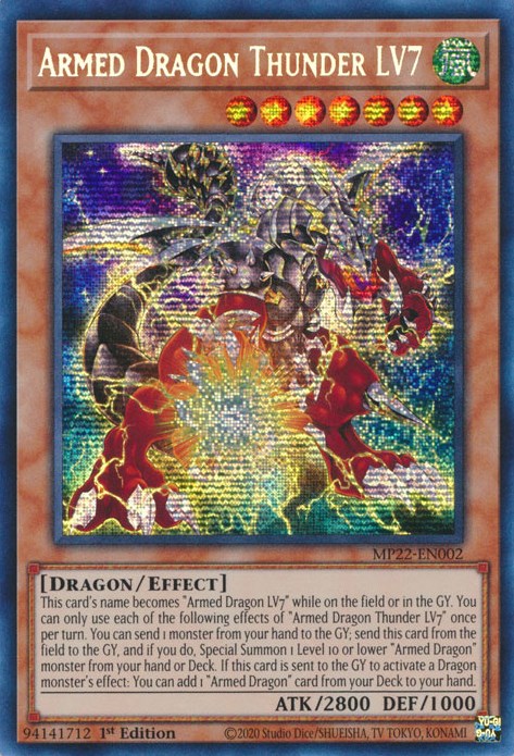 Armed Dragon Thunder LV7 [MP22-EN002] Prismatic Secret Rare 