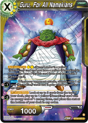 Guru, For All Namekians (BT19-107) [Fighter's Ambition] 