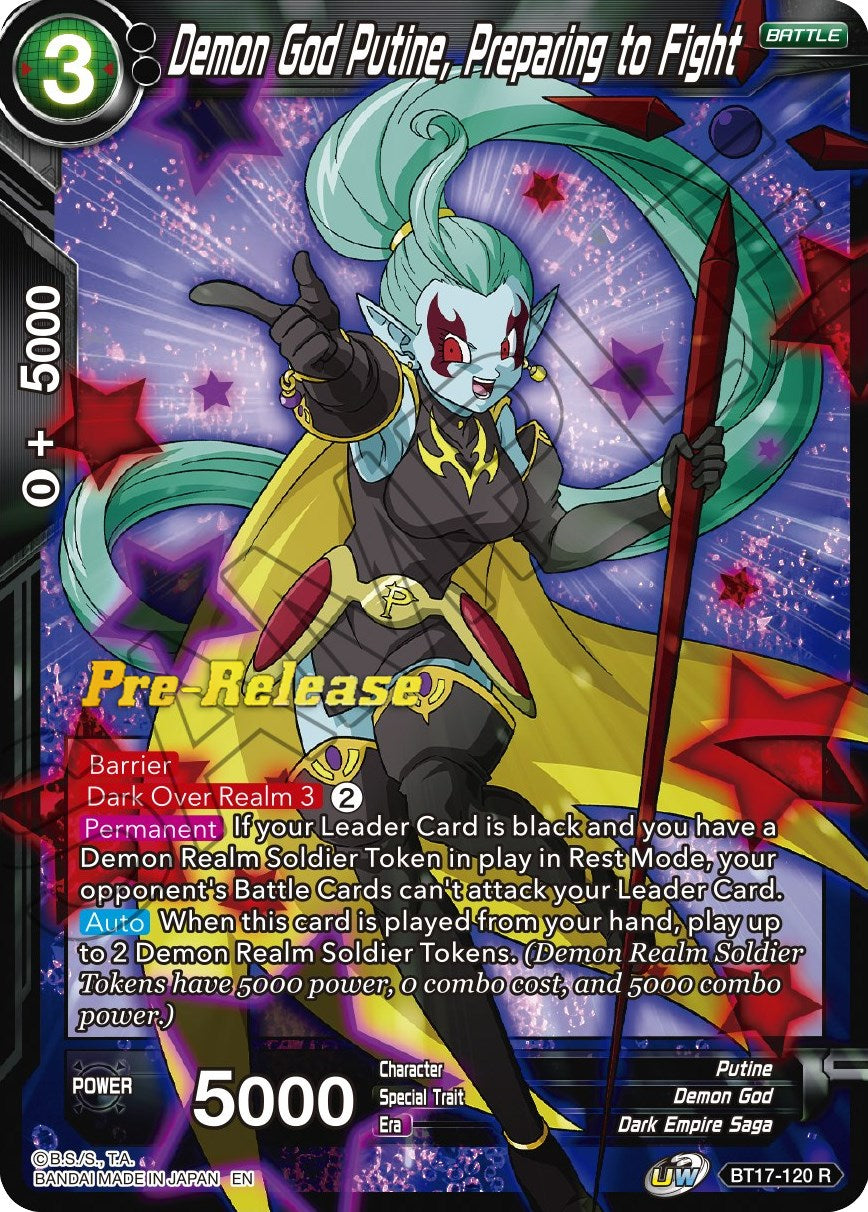 Demon God Putine, Preparing to Fight (BT17-120) [Ultimate Squad Prerelease Promos]