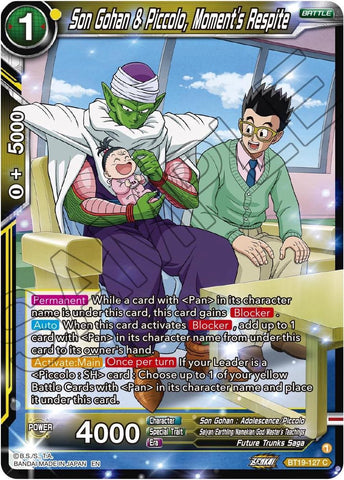 Son Gohan &amp; Piccolo, Moment's Respite (BT19-127) [Fighter's Ambition] 