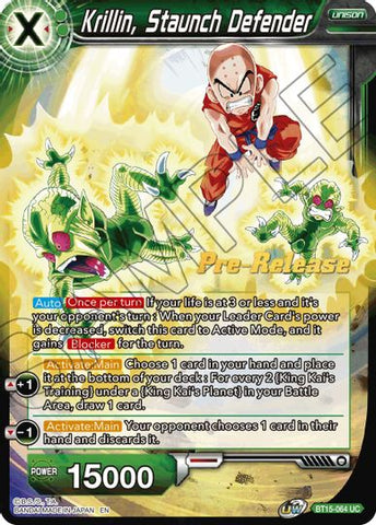 Krillin, Staunch Defender (BT15-064) [Saiyan Showdown Prerelease Promos] 