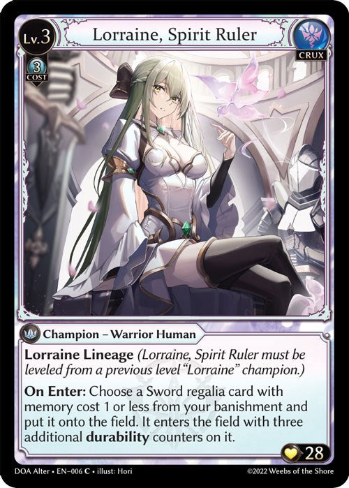 Lorraine, Spirit Ruler (006) [Dawn of Ashes: Alter Edition] 