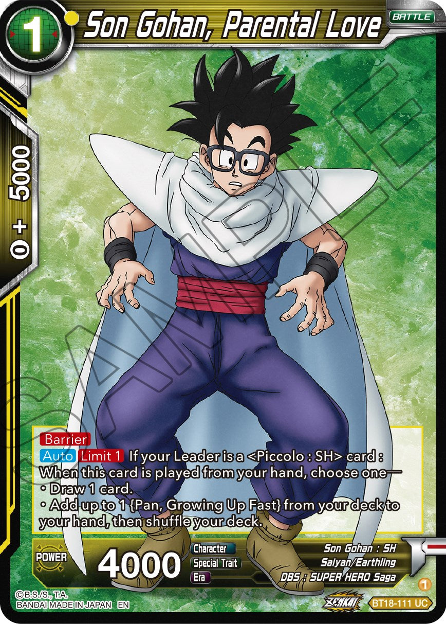 Son Gohan, Parental Love (BT18-111) [Dawn of the Z-Legends]