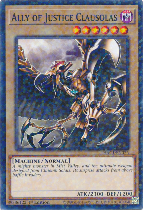 Ally of Justice Clausolas (Duel Terminal) [HAC1-EN076] Common