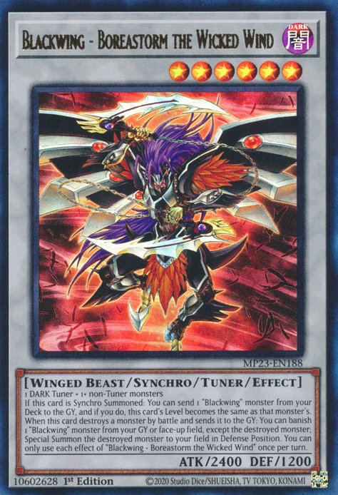 Blackwing - Boreastorm the Wicked Wind [MP23-EN188] Ultra Rare 