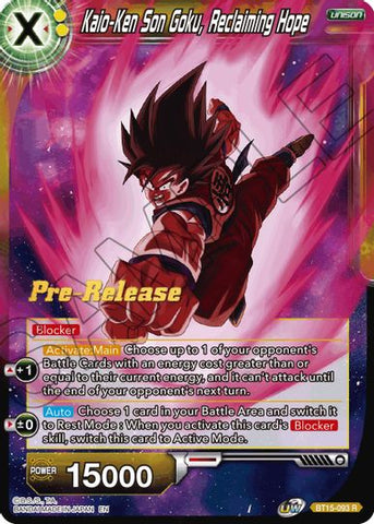 Kaio-Ken Son Goku, Reclaiming Hope (BT15-093) [Saiyan Showdown Prerelease Promos] 