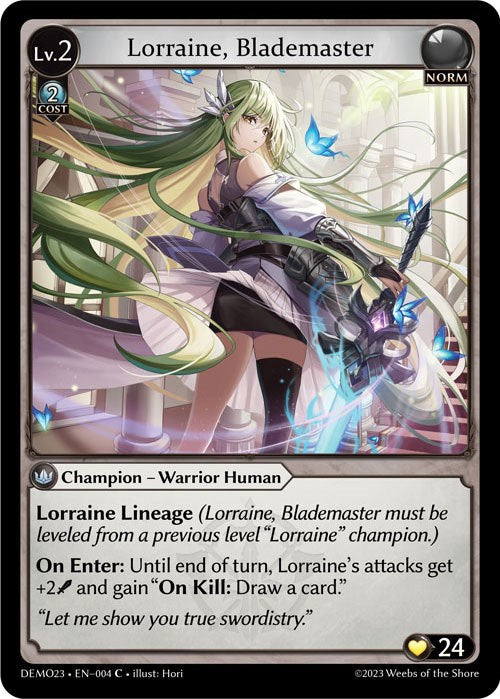 Lorraine, Blademaster (004) [2023 Demo Deck] 