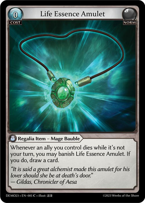 Life Essence Amulet (005) [2023 Demo Deck] 
