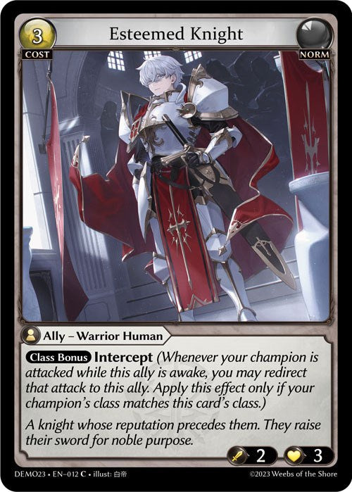 Esteemed Knight (012) [2023 Demo Deck] 