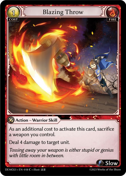 Blazing Throw (018) [2023 Demo Deck] 