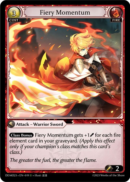 Fiery Momentum (019) [2023 Demo Deck] 
