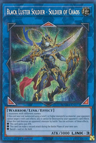 Black Luster Soldier - Soldier of Chaos [MAMA-EN073] Secret Pharaoh's Rare 
