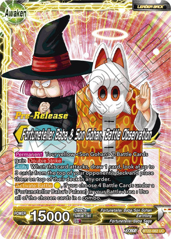 Fortuneteller Baba // Fortuneteller Baba &amp; Son Gohan, Battle Observation (BT22-082) [Critical Blow Prerelease Promos] 