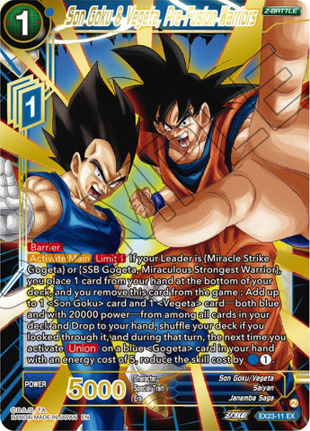 Son Goku &amp; Vegeta, Pre-Fusion Warriors (EX23-11) [Premium Anniversary Box 2023] 