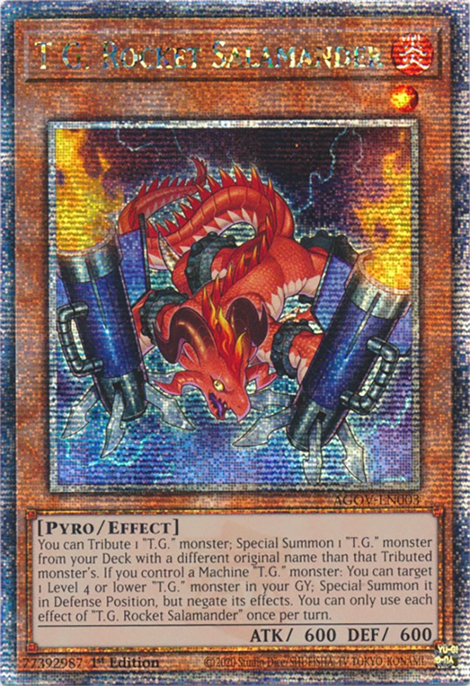 TG Rocket Salamander (Quarter Century Secret Rare) [AGOV-EN003] Quarter Century Secret Rare 