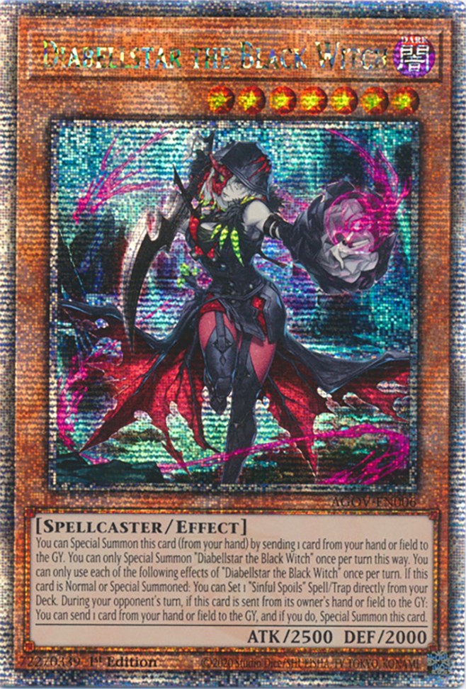 Diabellstar the Black Witch (Quarter Century Secret Rare) [AGOV-EN006] Quarter Century Secret Rare 
