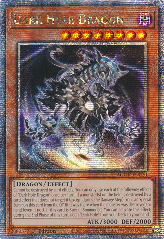 Dark Hole Dragon (Quarter Century Secret Rare) [AGOV-EN020] Quarter Century Secret Rare 