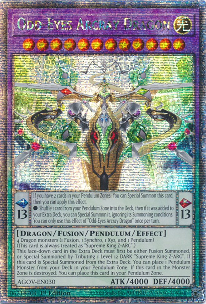 Odd-Eyes Arcray Dragon (Quarter Century Secret Rare) [AGOV-EN030] Quarter Century Secret Rare 