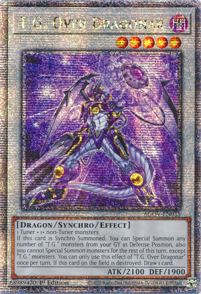 TG Over Dragonar (Quarter Century Secret Rare) [AGOV-EN035] Quarter Century Secret Rare 