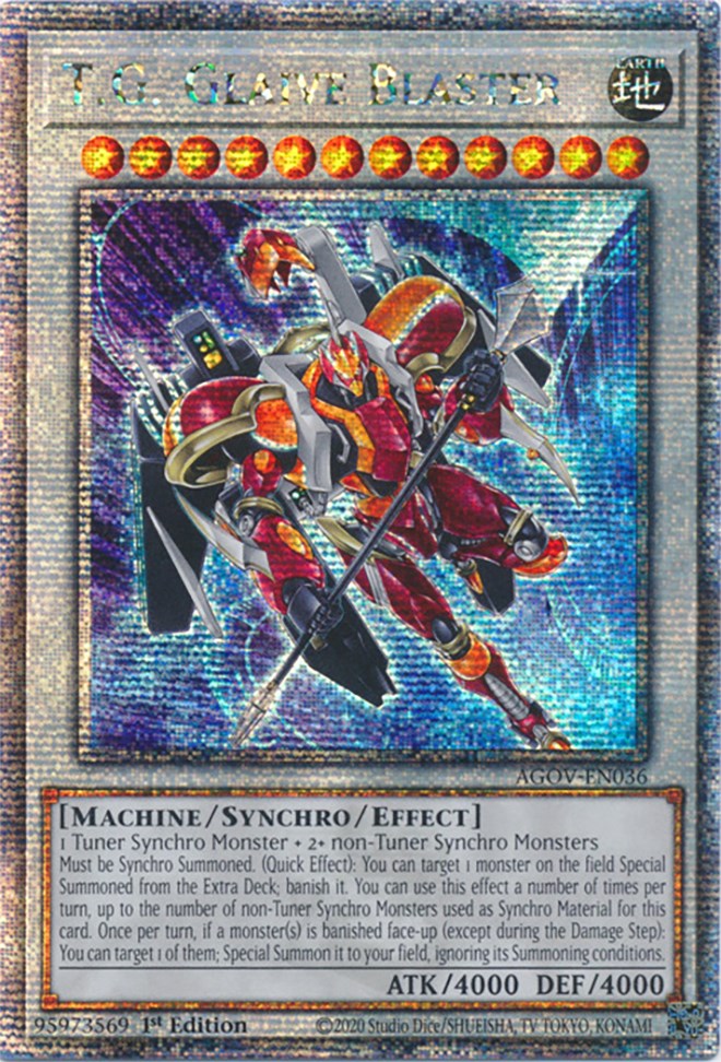 TG Glaive Blaster (Quarter Century Secret Rare) [AGOV-EN036] Quarter Century Secret Rare 