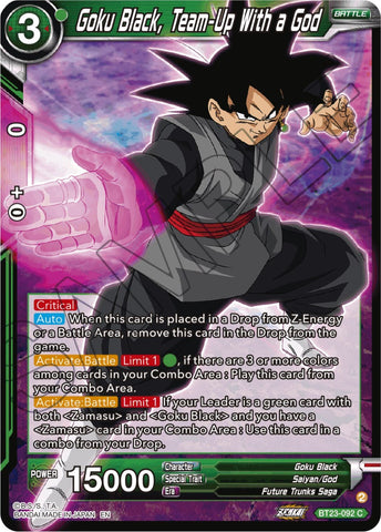 Goku Black, Team-Up With a God (BT23-092) [Perfect Combination] 