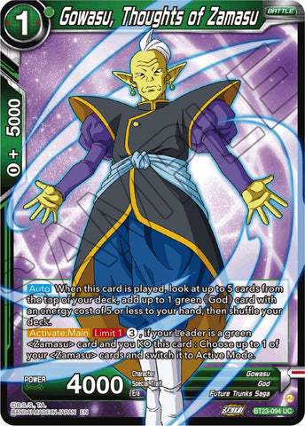 Gowasu, Thoughts of Zamasu (BT23-094) [Perfect Combination] 