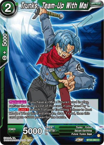 Trunks, Team-Up With Mai (BT23-083) [Perfect Combination] 