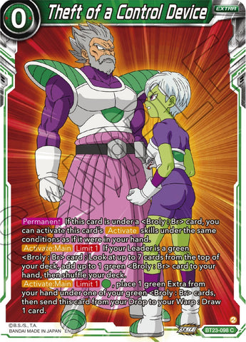 Theft of a Control Device (BT23-098) [Perfect Combination] 