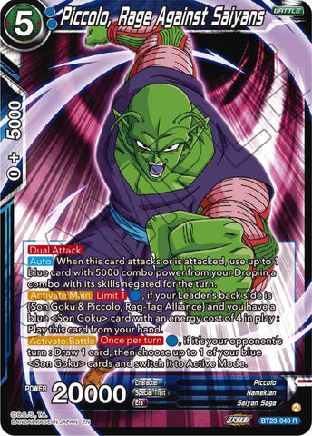 Piccolo, Rage Against Saiyans (BT23-049) [Perfect Combination] 