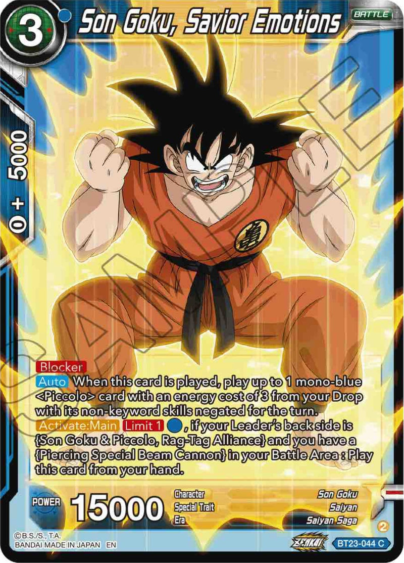 Son Goku, Savior Emotions (BT23-044) [Perfect Combination]