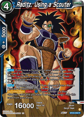 Raditz, Using a Scouter (BT23-056) [Perfect Combination] 