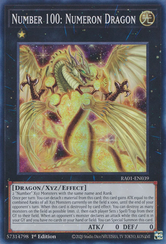 Number 100: Numeron Dragon [RA01-EN039] Super Rare