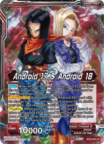 Android 17 &amp; Android 18 // Android 17 &amp; Android 18, Future Evil (BT23-002) [Perfect Combination] 