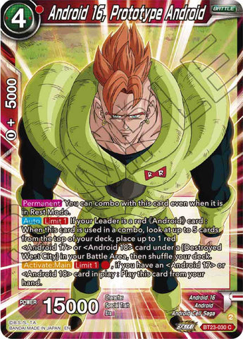 Android 16, Android Prototype (BT23-030) [Perfect Combination] 